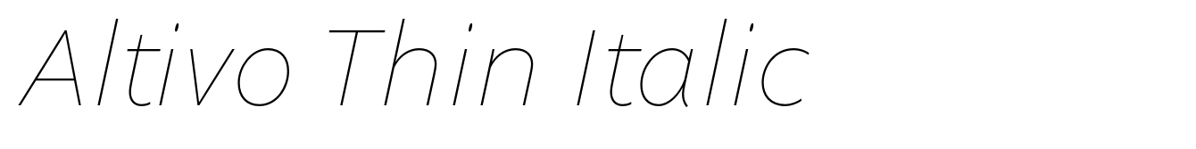 Altivo Thin Italic