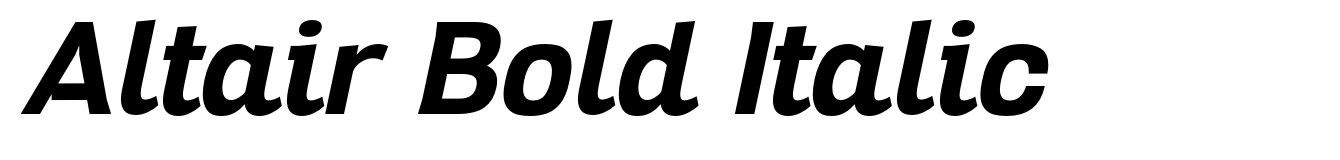 Altair Bold Italic