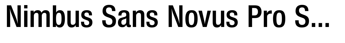 Nimbus Sans Novus Pro Semi Bold Condensed