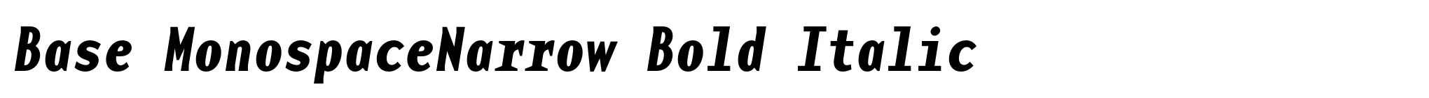 Base MonospaceNarrow Bold Italic image