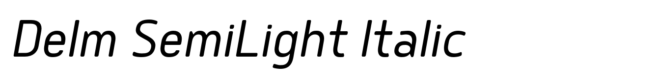 Delm SemiLight Italic