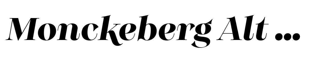 Monckeberg Alt Bold Italic