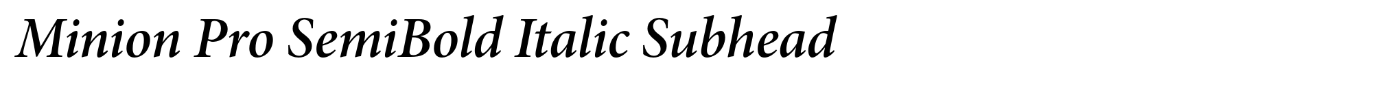 Minion Pro SemiBold Italic Subhead image