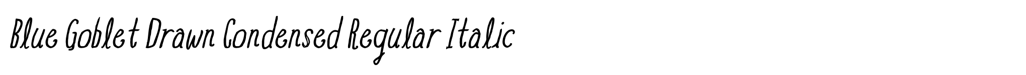 Blue Goblet Drawn Condensed Regular Italic image