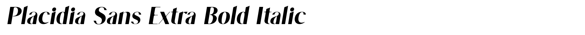 Placidia Sans Extra Bold Italic image