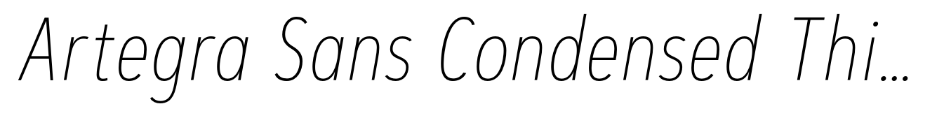 Artegra Sans Condensed Thin Italic