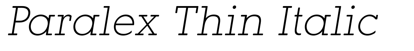 Paralex Thin Italic