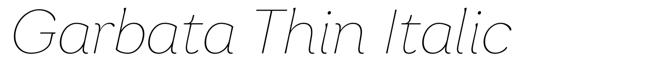 Garbata Thin Italic