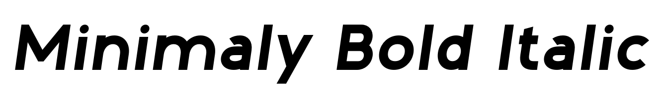 Minimaly Bold Italic