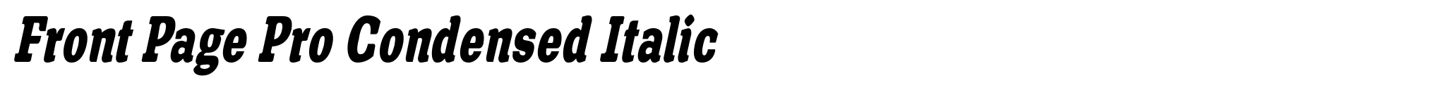 Front Page Pro Condensed Italic image