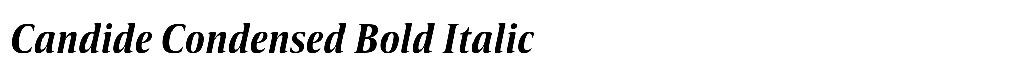 Candide Condensed Bold Italic image