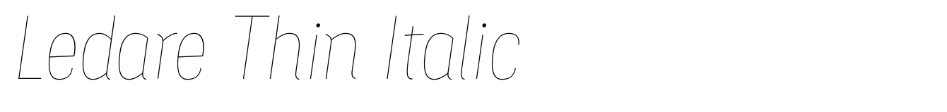 Ledare Thin Italic