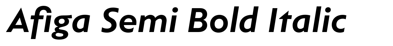 Afiga Semi Bold Italic