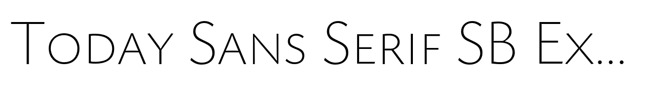 Today Sans Serif SB ExtraLight Small Caps