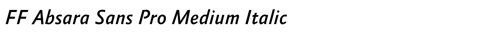 FF Absara Sans Pro Medium Italic image