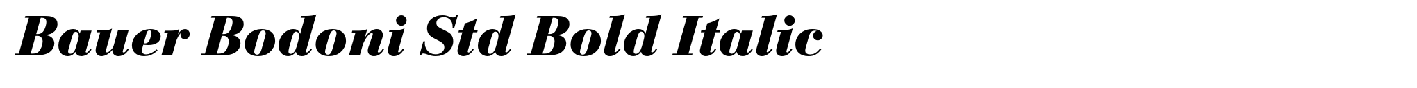 Bauer Bodoni Std Bold Italic image