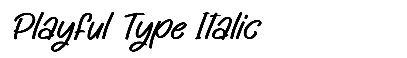 Playful Type Italic