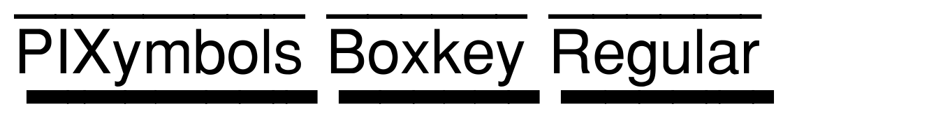 PIXymbols Boxkey Regular
