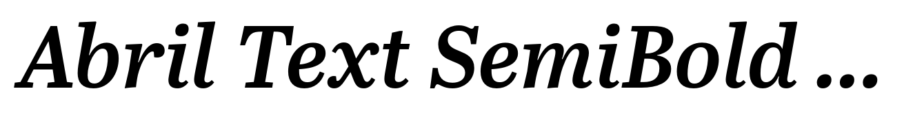 Abril Text SemiBold Italic