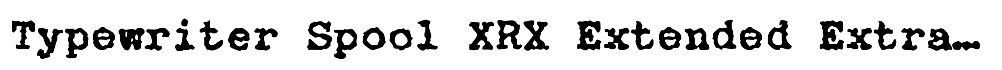 Typewriter Spool XRX Extended Extra Bold image