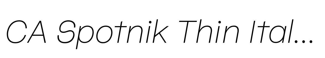 CA Spotnik Thin Italic