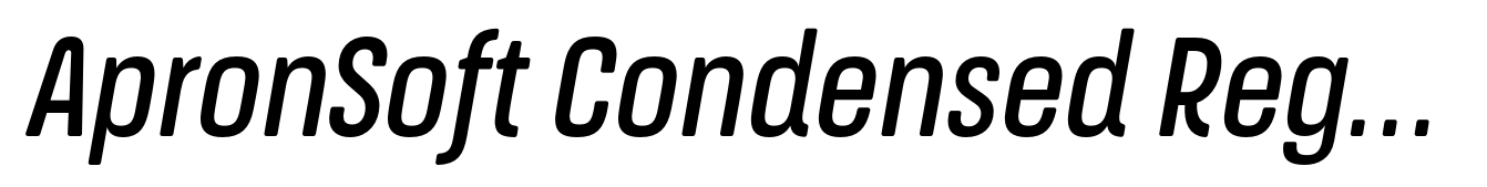 ApronSoft Condensed Regular Italic