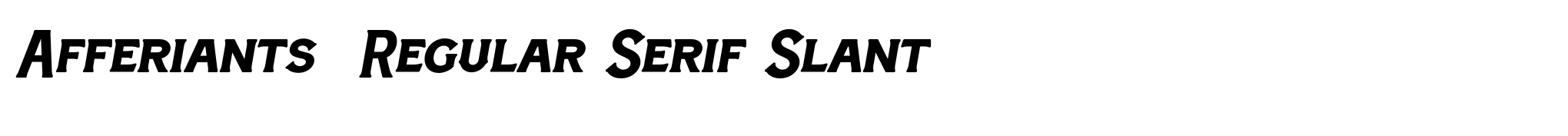 Afferiants  Regular Serif Slant image