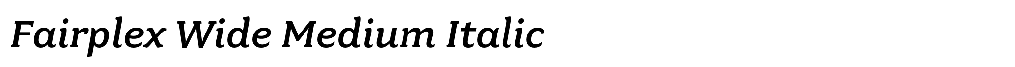 Fairplex Wide Medium Italic image