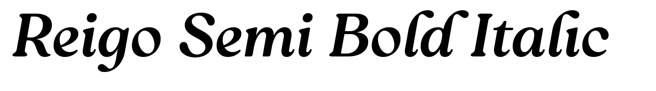 Reigo Semi Bold Italic