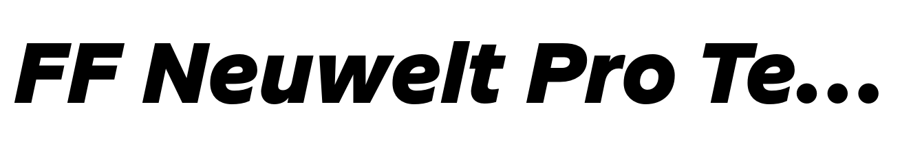 FF Neuwelt Pro Text Black Italic