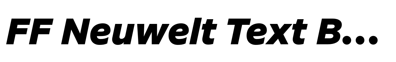 FF Neuwelt Text Black Italic