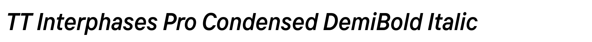 TT Interphases Pro Condensed DemiBold Italic image
