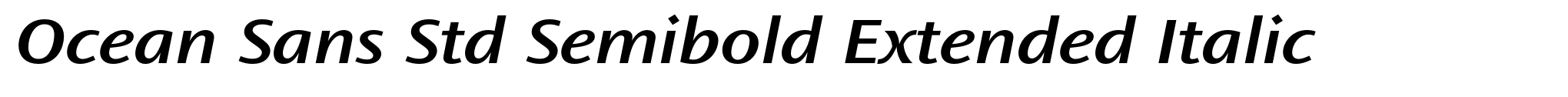 Ocean Sans Std Semibold Extended Italic image
