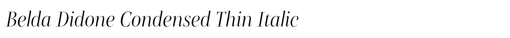 Belda Didone Condensed Thin Italic image