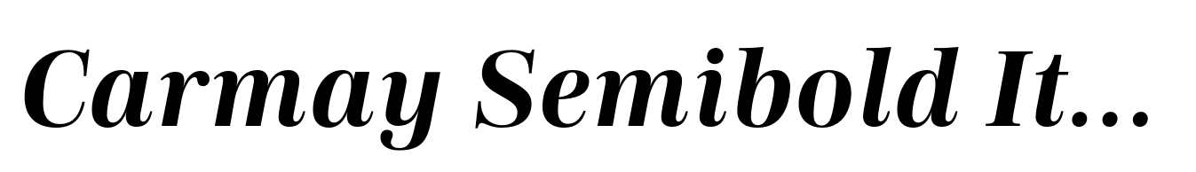 Carmay Semibold Italic