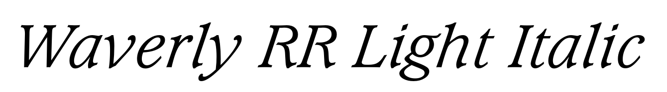 Waverly RR Light Italic