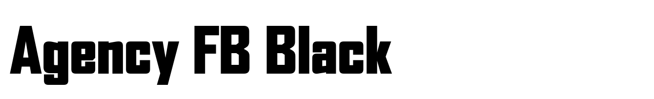 Agency FB Black