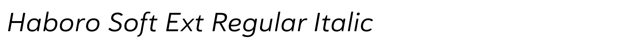 Haboro Soft Ext Regular Italic image