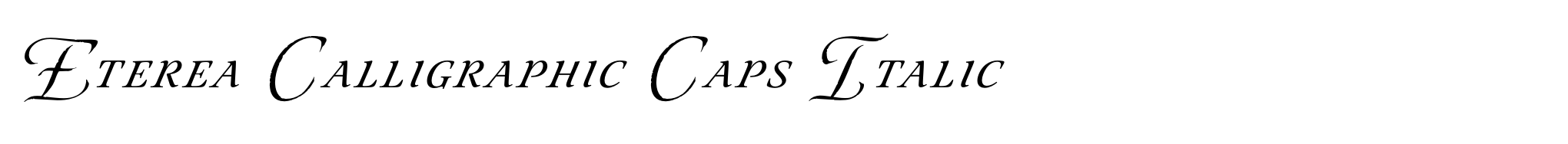 Eterea Calligraphic Caps Italic image