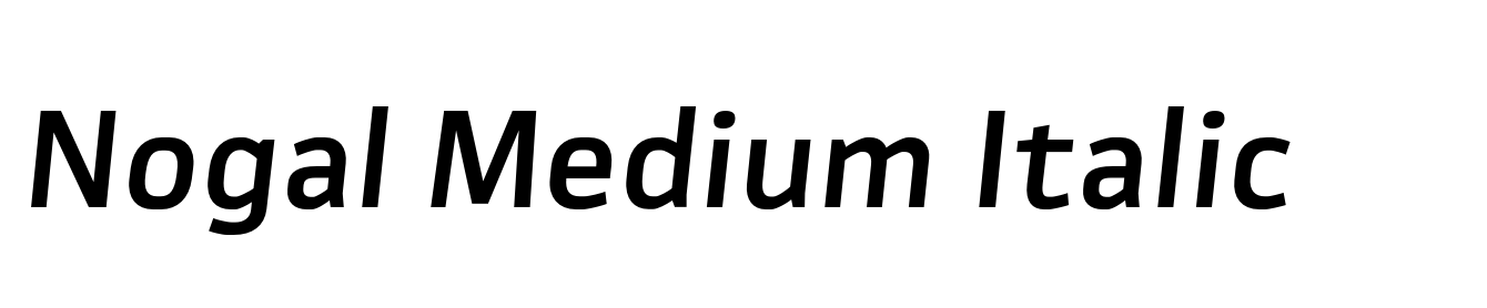 Nogal Medium Italic