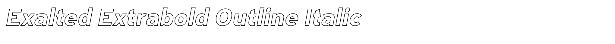 Exalted Extrabold Outline Italic image