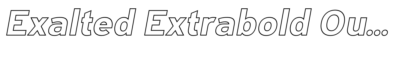 Exalted Extrabold Outline Italic