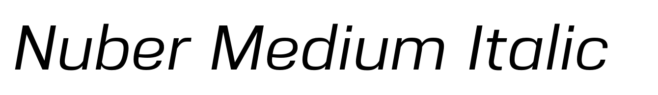 Nuber Medium Italic