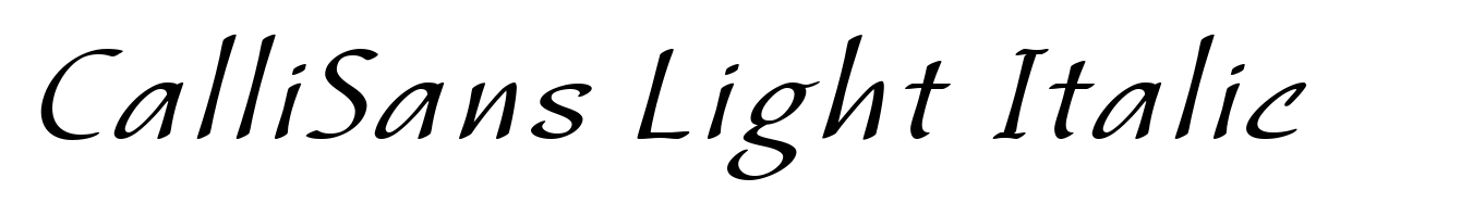 CalliSans Light Italic