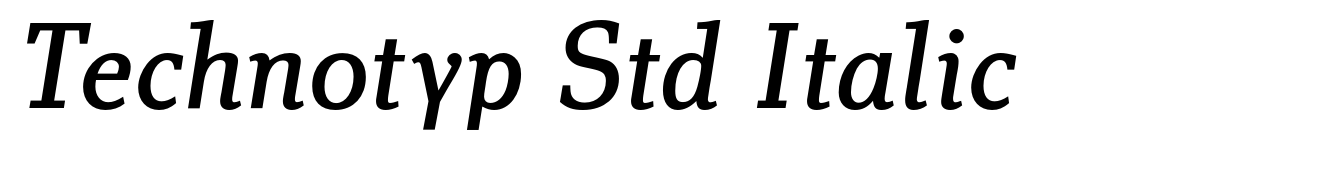 Technotyp Std Italic