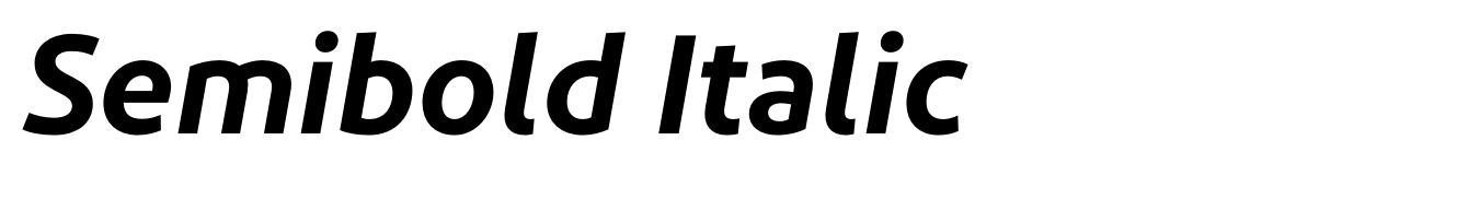 Semibold Italic 