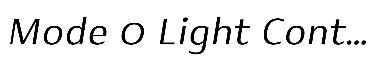 Mode 0 Light Contrast Italic
