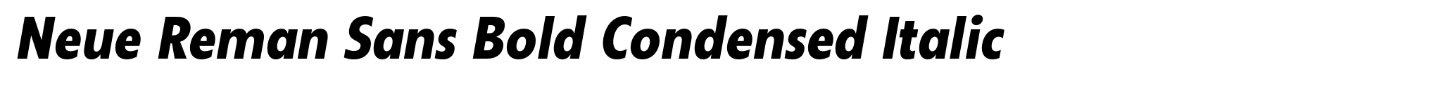 Neue Reman Sans Bold Condensed Italic image