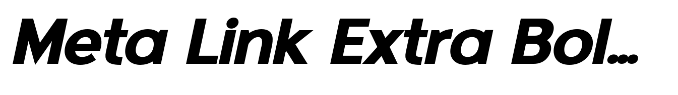 Meta Link Extra Bold Italic