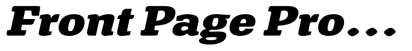 Front Page Pro Expanded Italic